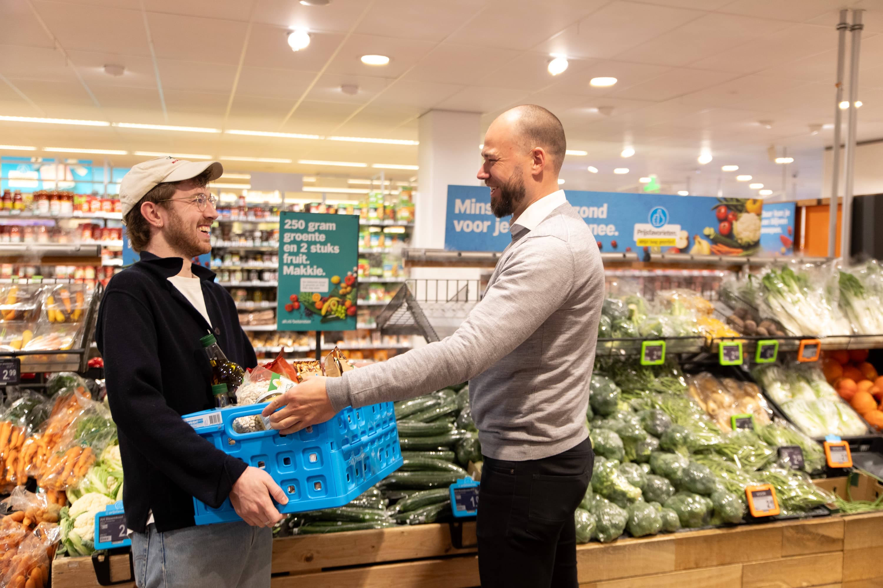 Bram van de Albert Heijn met soepgoed chef Max
